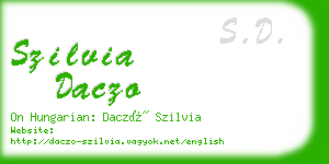 szilvia daczo business card